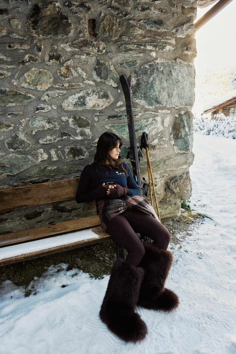 ZARA ФУТБОЛКА С ВЫШИВКОЙ ST. MORITZ®, МОРСКОЙ СИНИЙ