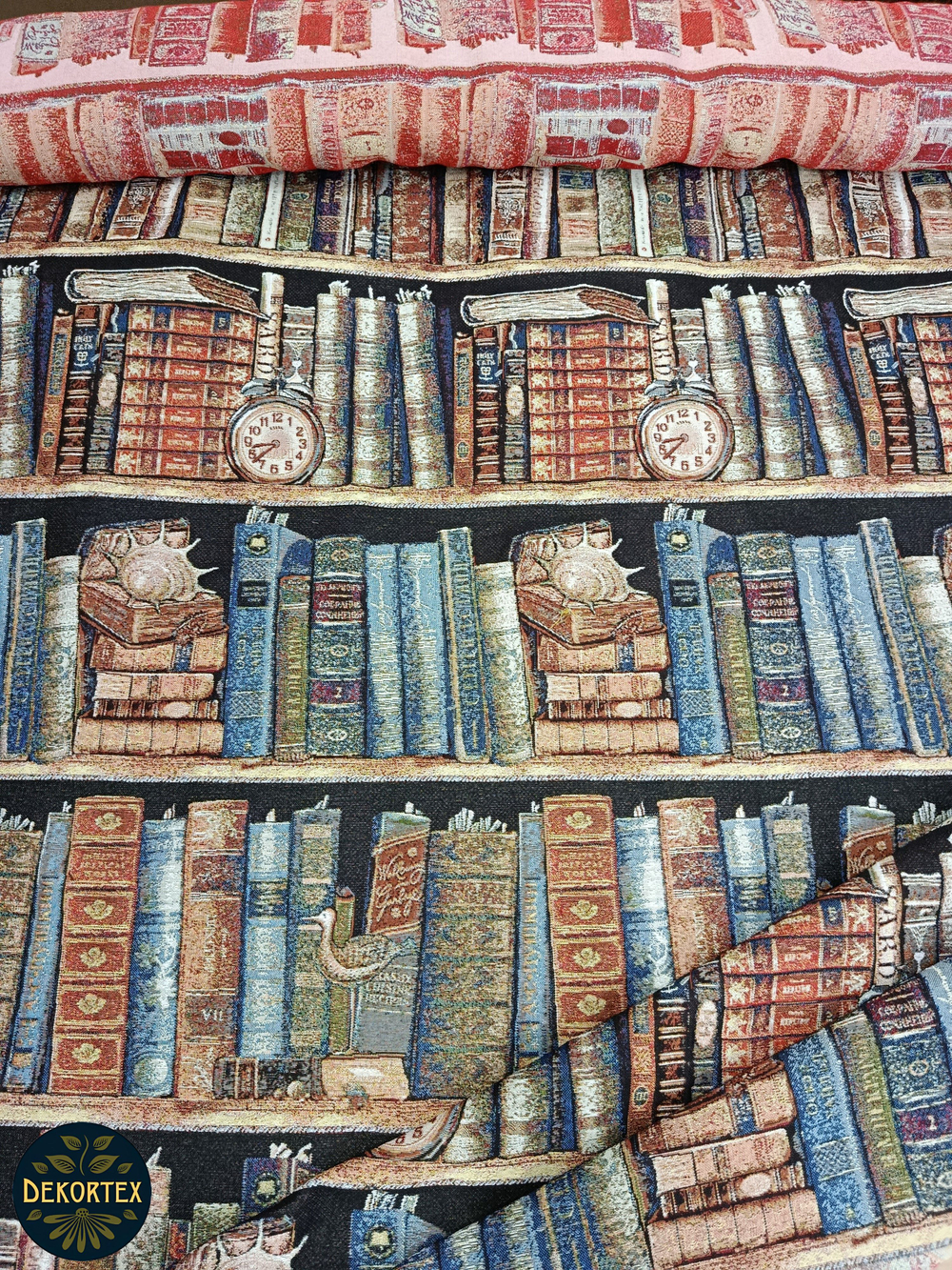 Мебельная ткань гобелен Книжные полки (ширина 200 см) - цена за п/метр