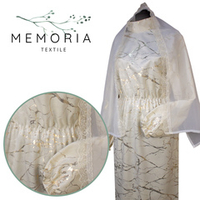 Платье ритуальное "Элеганс" бархат молочный мрамор