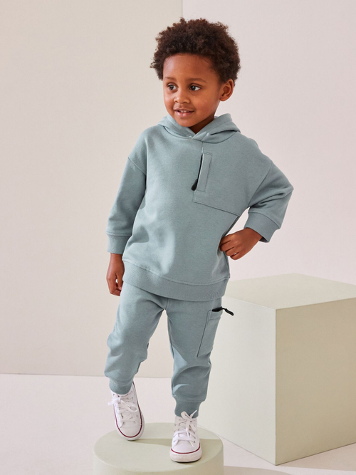 Толстовка с капюшоном и джоггеры в комплекте для мальчика Next 609-524, Голубой