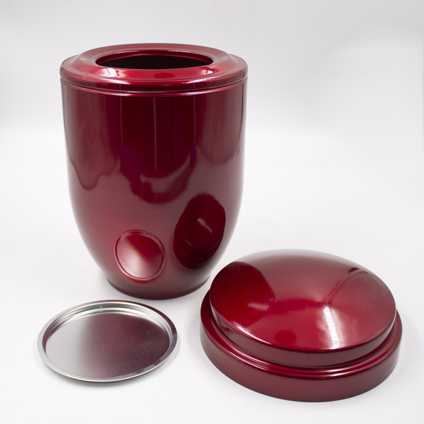 Урна для праха металл темно-красный глянец