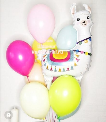 Букет шаров "Маленькая лама"