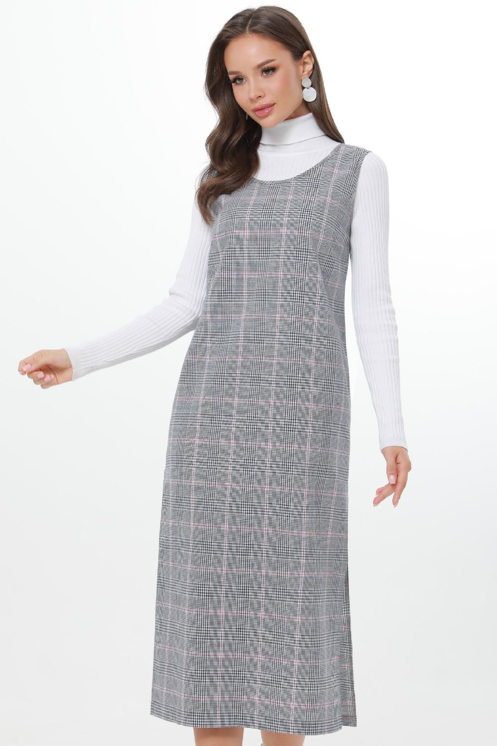 Сарафан повседневный в клетку DStrend (Акция)