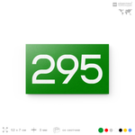 Номер на дверь 295, табличка на дверь для офиса, квартиры, кабинета, аудитории, склада, зеленая 120х70 мм, Айдентика Технолоджи