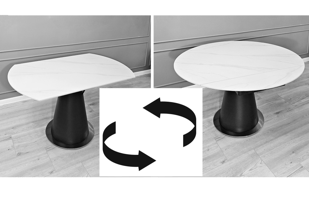 Стол обеденный раскладной круглый F328