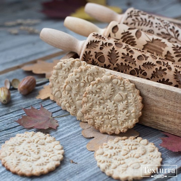Купить деревянную скалку с узором, фигурную скалочку в интернет ...