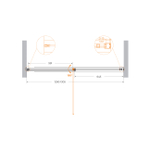 Душевая дверь Cezares URBAN-B-12-130-C-NERO, 130х195, профиль черный, стекло прозрачное