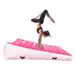 Надувной гимнастический мат-коврик «Старт» для занятий 2×2×0,4 м, розовый
