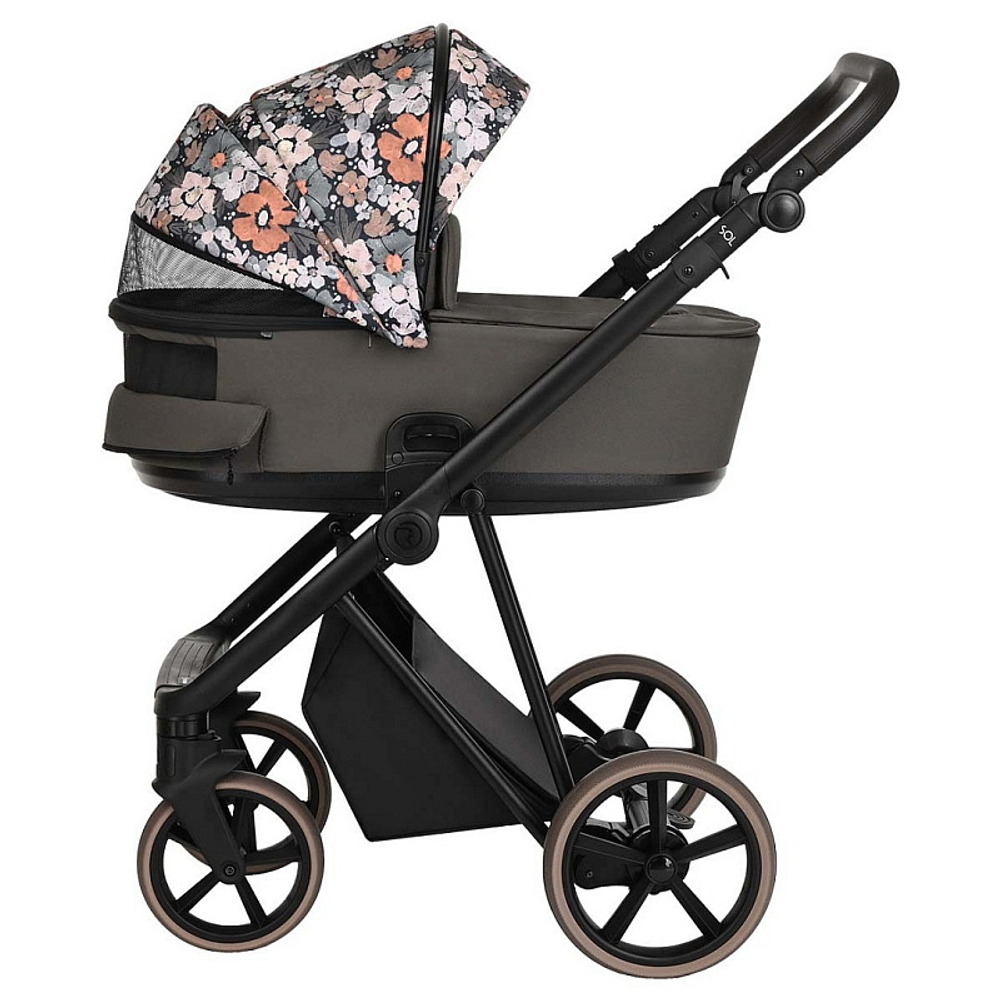 Детская коляска Roan Sol Flowers 2 в 1 RSF/5003 Forest Clearing/Black