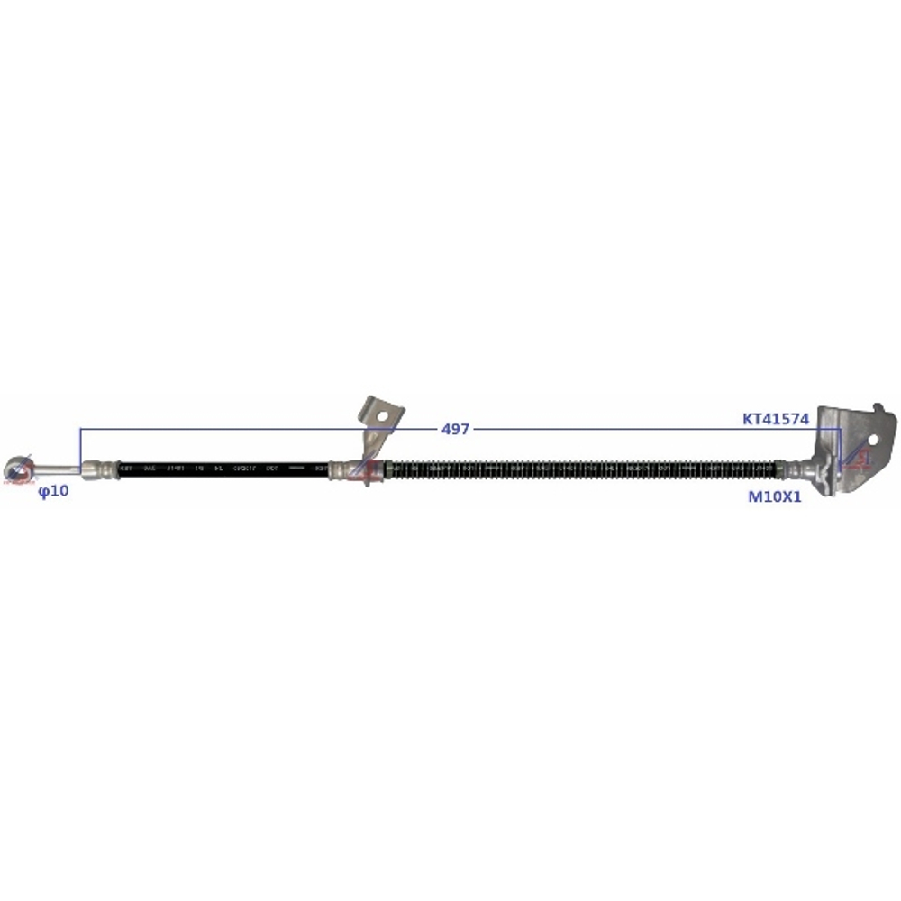 Шланг тормозной Double Force DFH0184