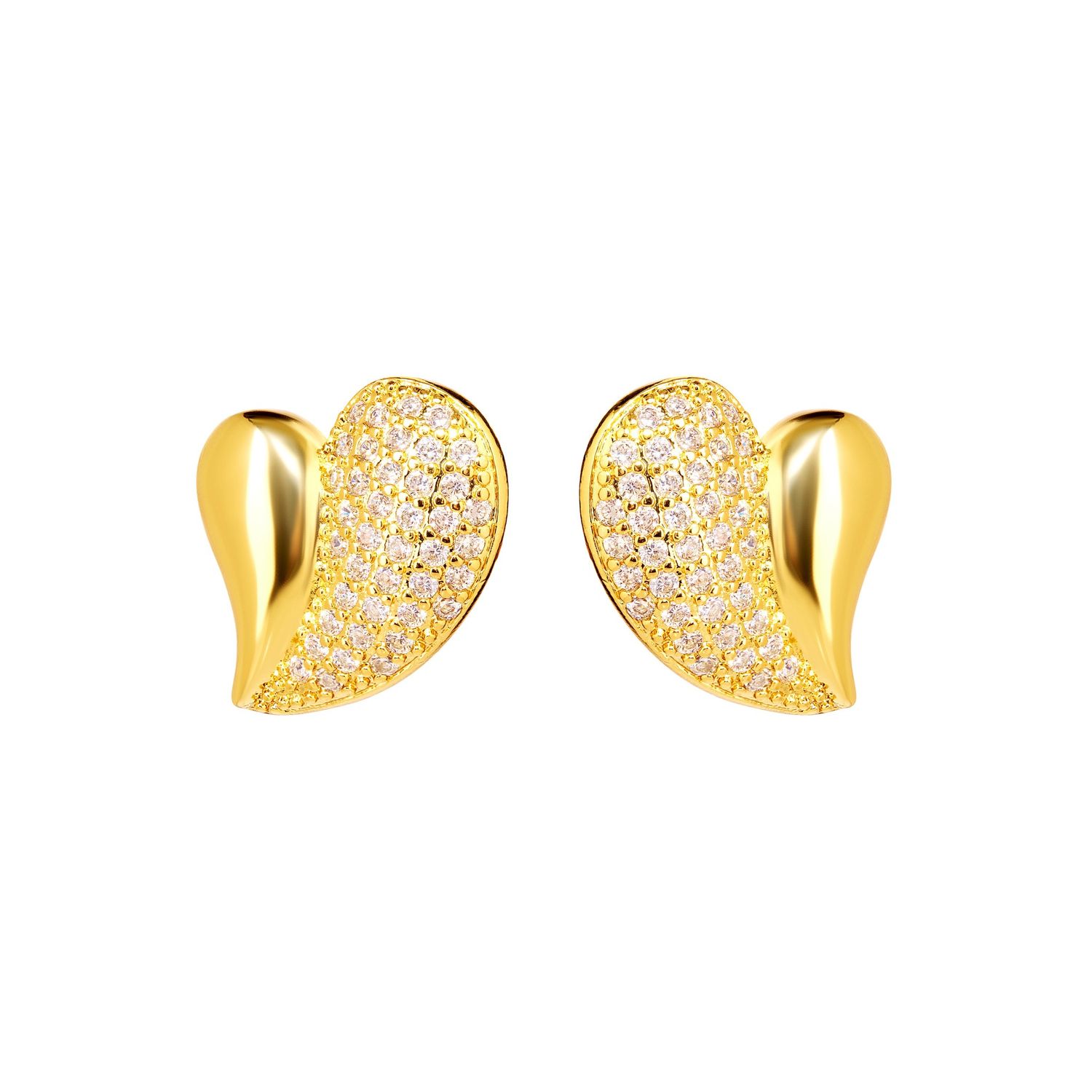 Серьги Flexuose Heart Earrings – Crystal