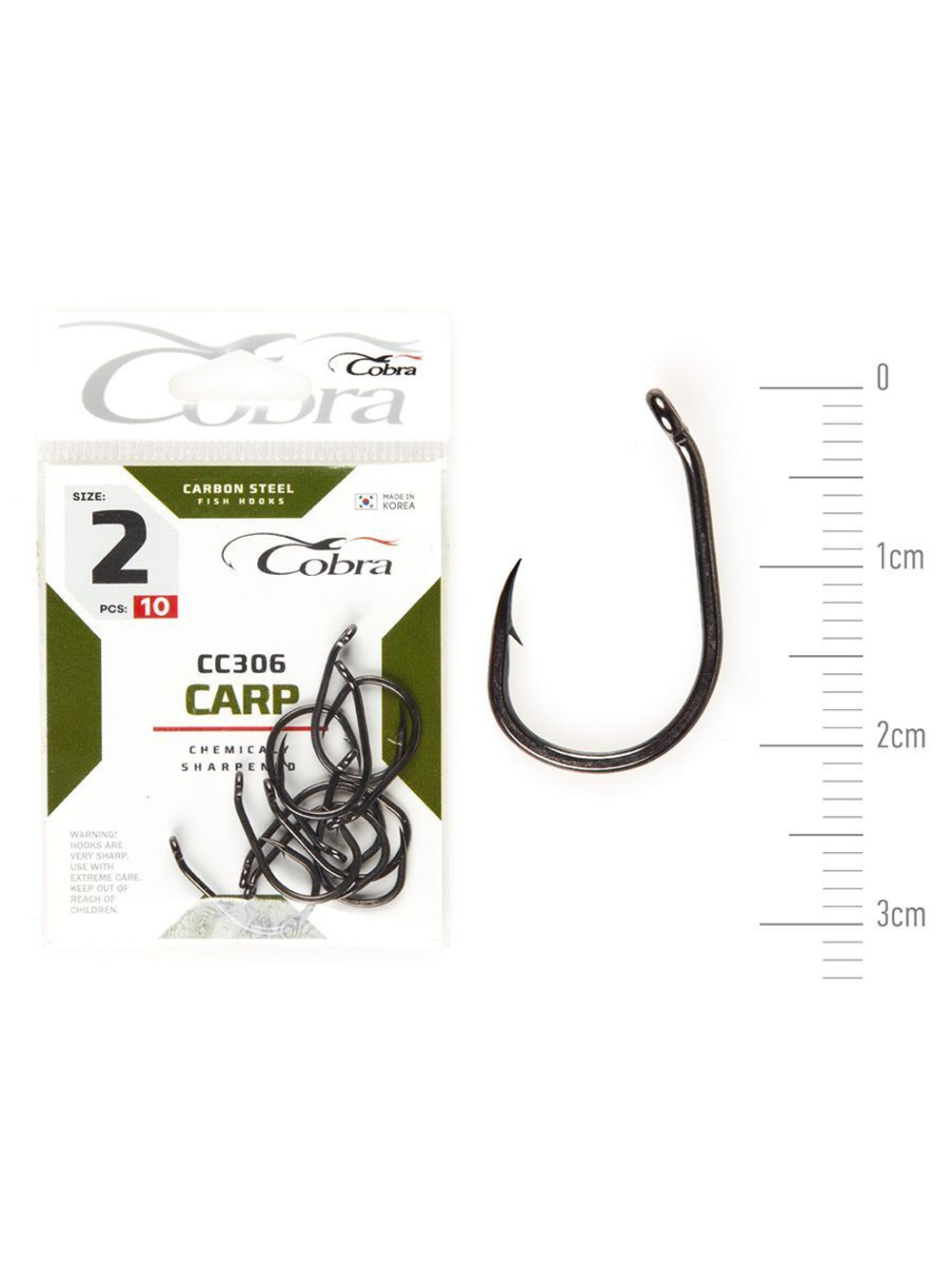 Крючки Cobra CARP KOI серии CC306 размер 002 (упк.10шт.)
