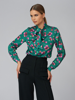 Блуза с принтом клевер