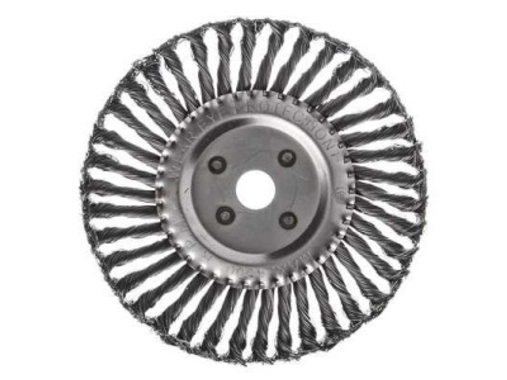 Щетка металл. ЕРМАК для УШМ 200мм/22мм крученая дисковая (20шт/кор)