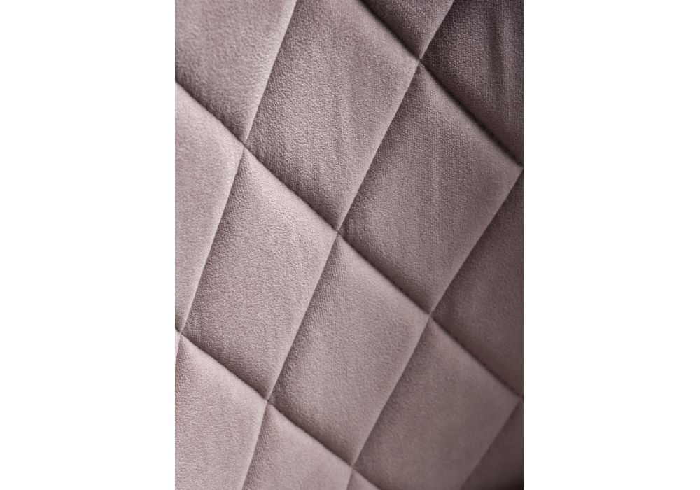 Стул на металлокаркасе Зест микровелюр розовый / белый глянец