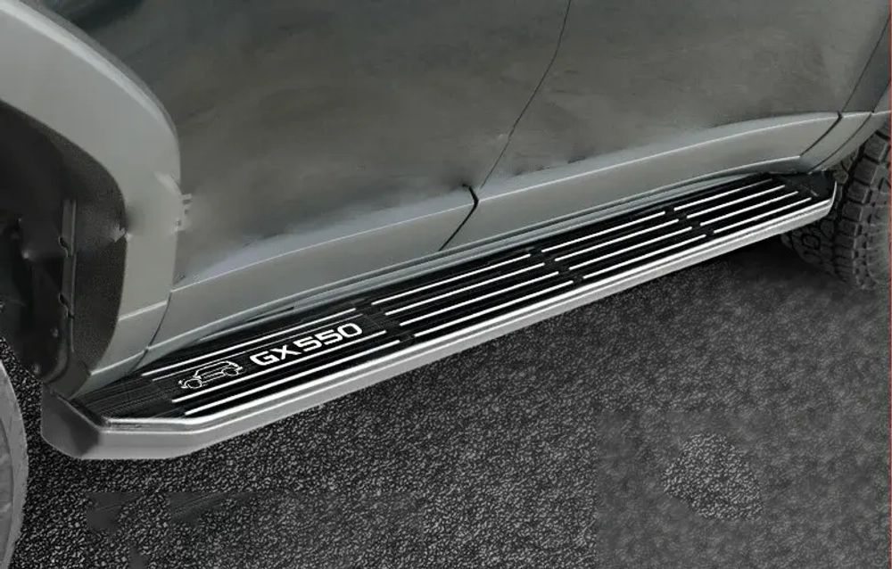 Стальные боковые пороги для Lexus GX 550 2024+ GX550 Лексус подножки