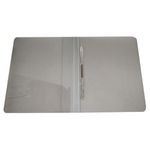 Папка с пружинным cкоросшивателем Бюрократ, 700мкм, внутренний карман, корешок с карманом, серая