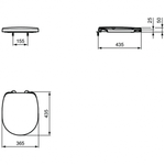 Сидение и крышка стандарт Ideal Standard CONNECT SPACE E129001