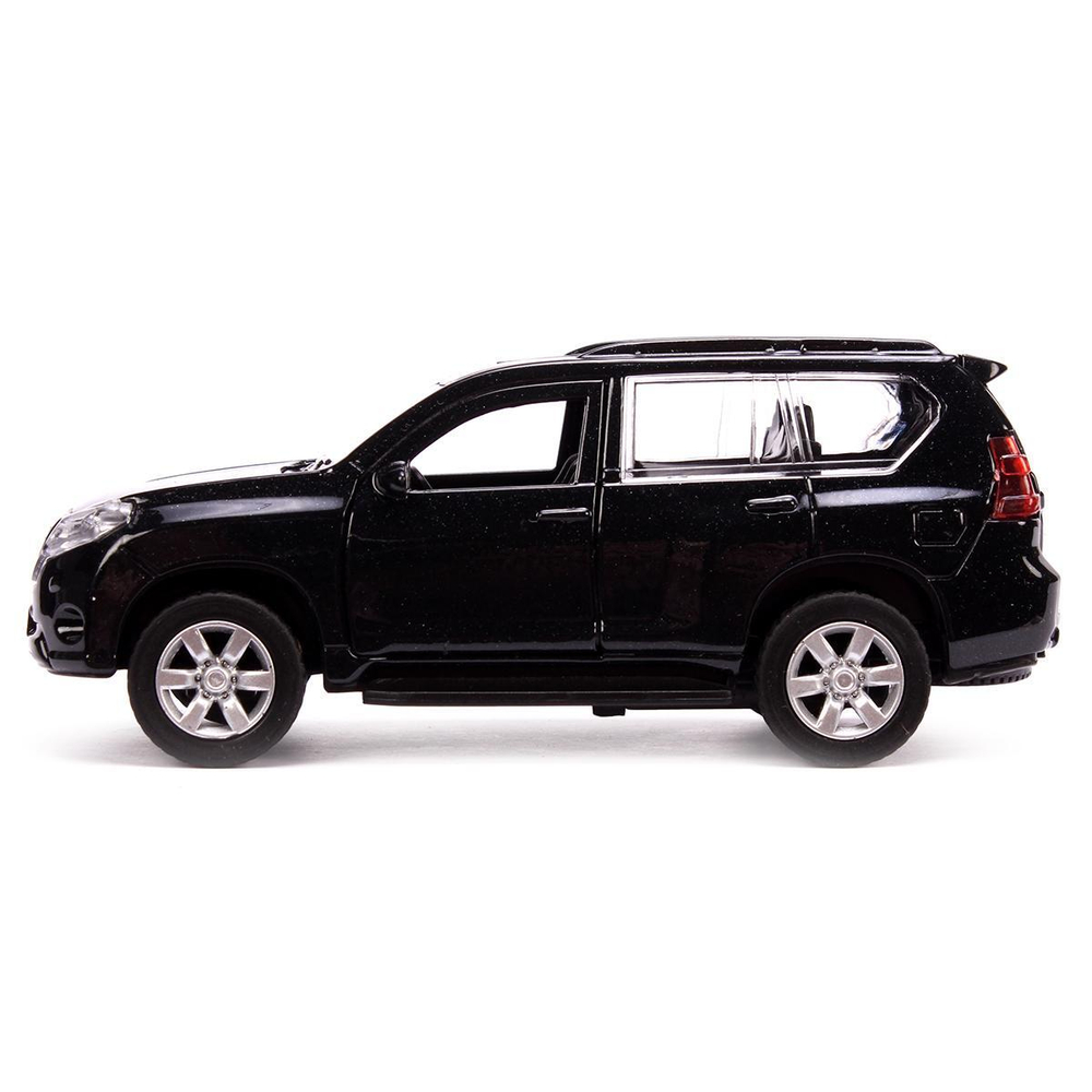 Модель ин. мет. "Toyota Prado" 12см, открыв. двери, чёрный в коробка PRADO-BK