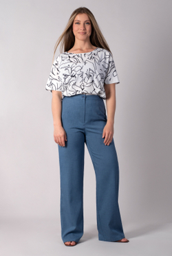 Брюки женские 3667зпа, голубой деним #479ГД023667зпа