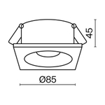 Встраиваемый светильник Technical DL033-2-01B