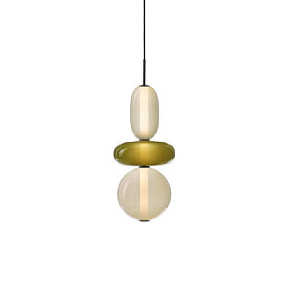 Pendant design lamp  Pebbles by Bomma (3 lampshade ,  White,  Green)