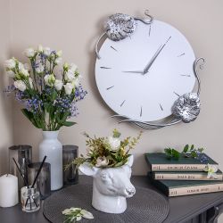 Часы настенные Monstera Deliciosa (Монстера) Айс