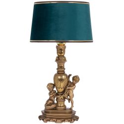 Настольная лампа Путти Бронза с абажуром Тюссо Мурена