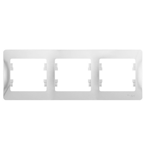 Рамка Glossa 3-постовая , горизонтальная, белый GSL000103