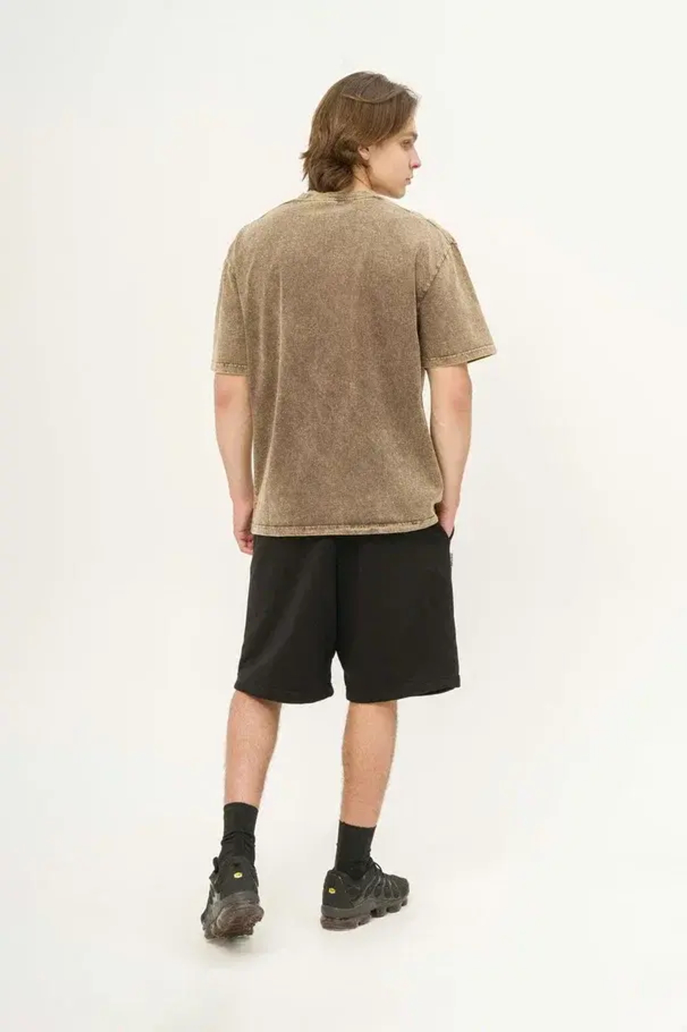 Футболка КУЛЬТУРА oversize "Premium", garment dyed коричневый