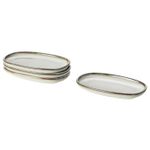 Набор декоративных тарелок IKEA GLADELIG (ГЛАДЕЛИГ), Серый, 12х7 см, 4 шт