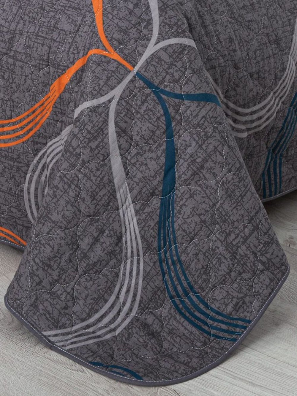 Покрывало на кровать, стеганое, бязь, хлопок с размерами 215х220