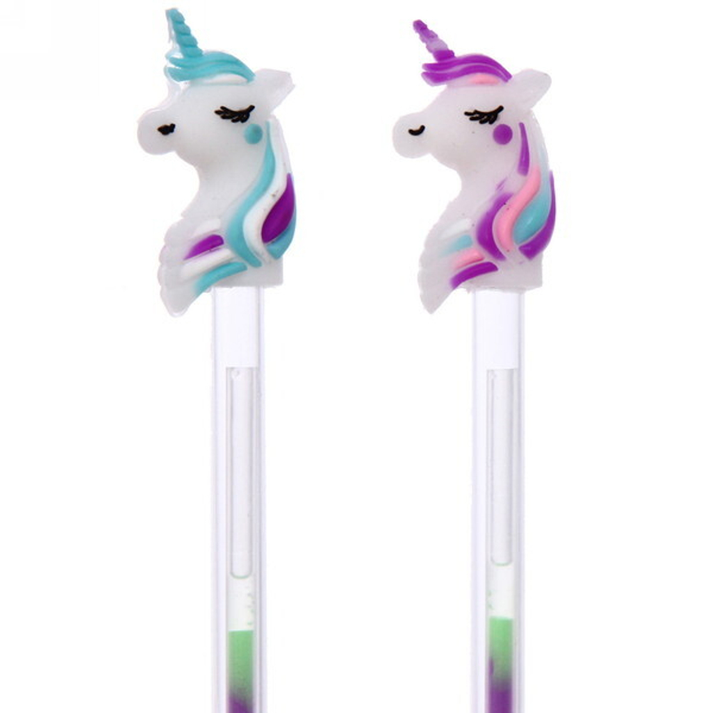 Ручка гелевая, многоцветная «Единорожек Луна», 4 цвета, 18,5 см