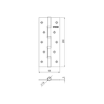 Петля универсальная IN8400U PB (4BB 200x105x3) латунь