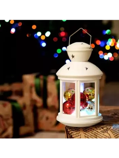 Фонарь со светодиодной гирляндой внутри, на батарейке.