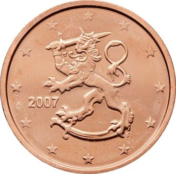 2 евроцента 2007 Финляндия (2 euro cent)