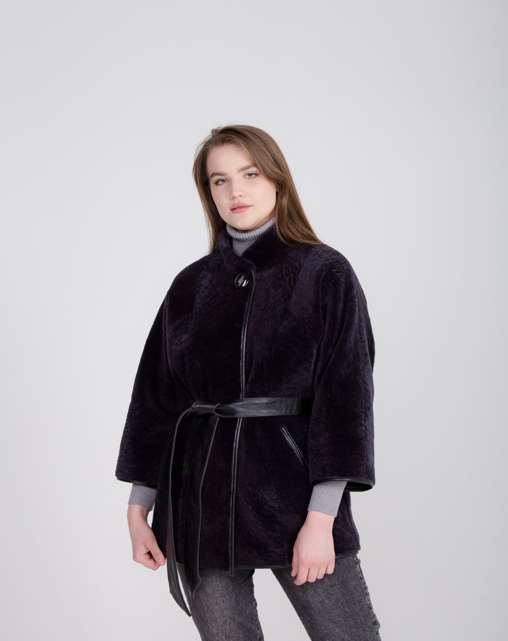 Мутоновая шуба из овчины