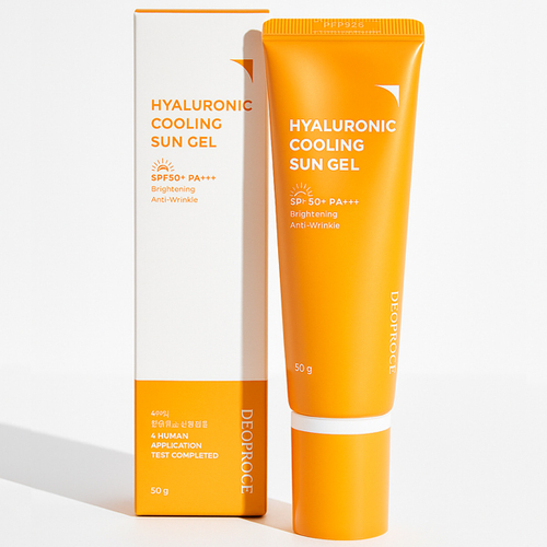Солнцезащитный гель с гиалуроновой кислотой Deoproce Hyaluronic Cooling Sun Gel SPF 50+/PA+++, 50 г