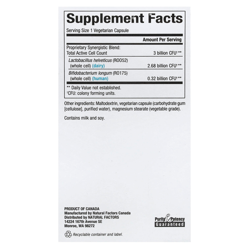 Natural Factors, Calm Biotic™, 3 млрд, 30 вегетарианских капсул