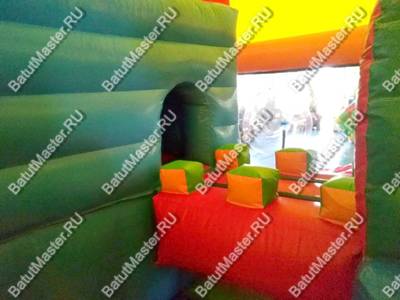 Коммерческий надувной батут "Зверята с крышей 2" 11*7*6 м