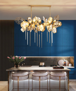 Люстра 8898P/BL gold/smoky