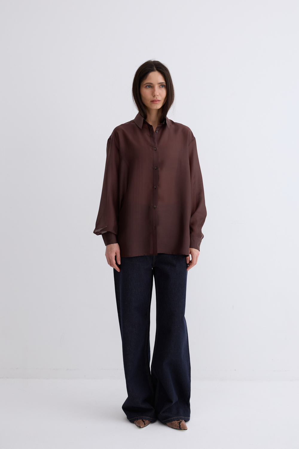 Рубашка Ветер из тенсела и хлопка