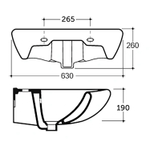 Умывальник хирургический с отв., с крепл.КЕРАМИН