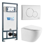 Унитаз с инсталляцией WeltWasser MARBERG 507 + MERZBACH 043 MT-WT + MAR 507 RD GL-WT