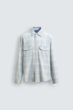 ZARA X AARON LEVINE ЛЕГКАЯ ДЖИНСОВАЯ РУБАШКА, ГОЛУБОЙ