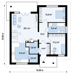 Проект Дома 84 кв. м К-73