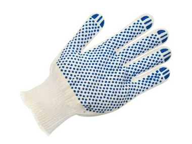 Перчатки х/б с ПВХ "Точка", 13класс (мин. риски)