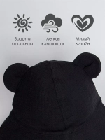 Панама летняя с ушками на завязках для детей