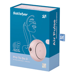 Вакуумно-волновой стимулятор с вибрацией Satisfyer Pro To Go 3, розовый