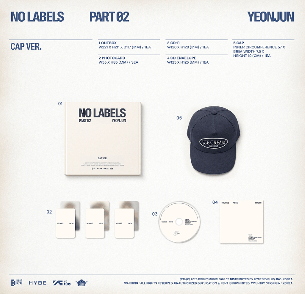 Альбом YEONJUN - NO LABELS: PART 02 (Cap Ver.)